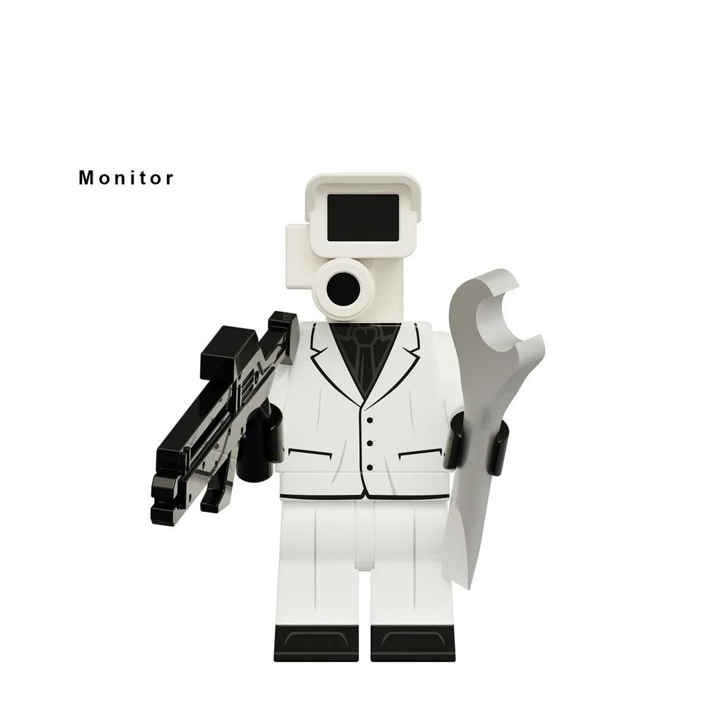 KDL818 LG1009 туалет аниме мультфильм кирпичи куклы оператор спикер ТВ человек мини-игрушки фигурки строительные блоки