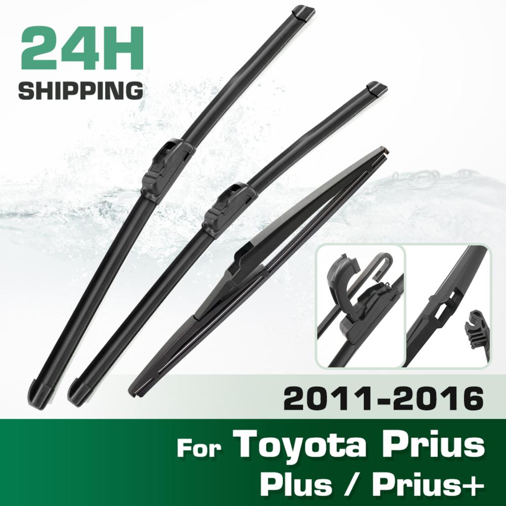For Toyota Prius Plus / Prius+ 2011-2016 2012 2013 Wiper Front&Rear Wiper Blades Windshield Windscreen Window Brushes 26"16"11