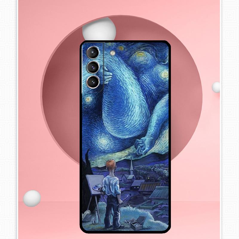 Van Gogh Starry Night Cover For Samsung Galaxy S23 S24 Ultra S8 S9 S10 S22 Plus Note 10 20 Ultra S20 S21 FE Case