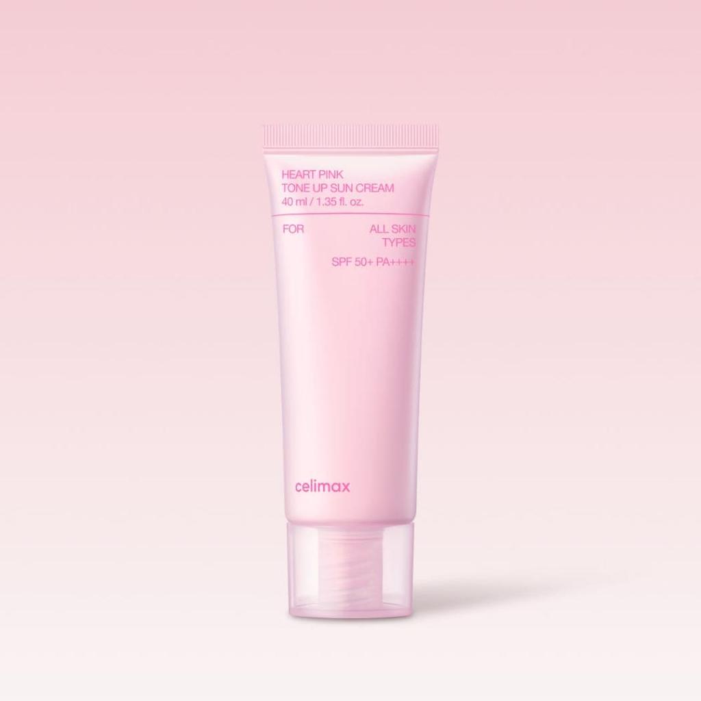 CELIMAX Солнцезащитный крем с розовым оттенком Heart Tone-Up SPF50+ PA++++ Осветляющий солнцезащитный крем 40 мл