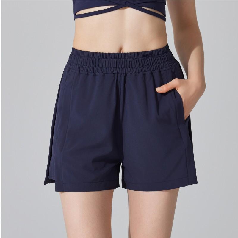 Womens Loose Fit 3/4 Length Sport Shorts Quick Dry Stretch Yoga Running Gym Pants With Pockets