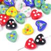 1 шт. 15*15 мм, высокое качество, ручная работа, цветная глазурь, стеклянный кулон в форме сердца в форме сердца для изготовления ювелирных изделий, браслет, ожерелье, серьги