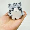Handmade Knitted Crochet Cat Doll Carton Yarn Positive Energy Cat Doll  Home Decoration