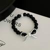 Кольцо-бантик Banyan Tree S925 Silver Elastic Agate Pearl