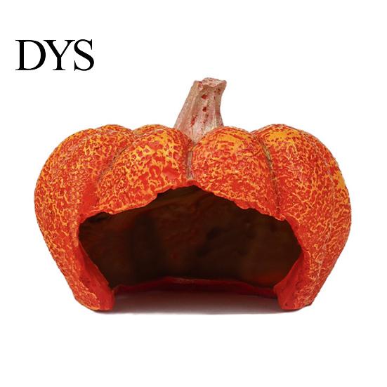 Fish Tank Landscaping Ornament Halloween Pumpkin Aquarium Hideout, Ghost Face Betta Reptile Accessories Hide Cave, Decorative Shrimp Hideaway for