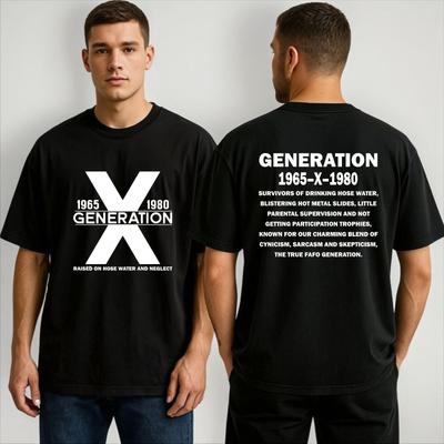 Футболка Поколение X Выросшие на воде из шланга и пренебрежении Юмор Топ Унисекс Подарок Футболка