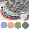 Round Shape Silicone Trivet Mat Non-slip Pad Silicone Hot Pads New Silicone Trivet  for Kitchen