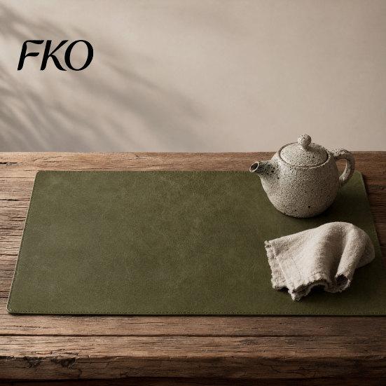 Faux Leather Coffee Table Mat Mat, Rustic Farmhouse Placemat, Protects Against Spills And Heat Resistant Placemats Heat, Modern Home