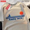 Amity 1975 The Sailboat Of Hope Mens Street Clothing Breathable Oversized T-Shirts Brand Tops Cotton Casual T Shirt Couple