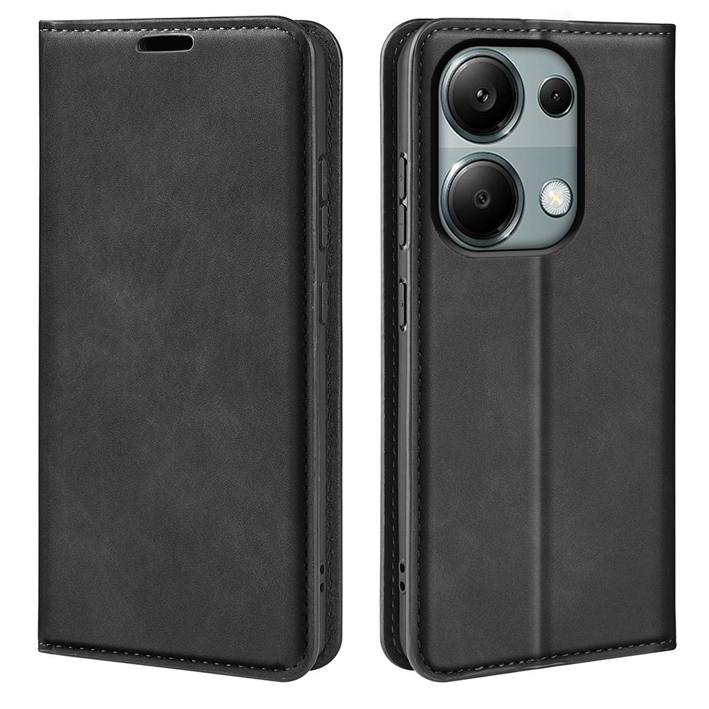 For Xiaomi Redmi Note 13 Pro 4G/Poco M6 Pro 4G Case Skin-Feel PU Leather Wallet Flip Phone Cover