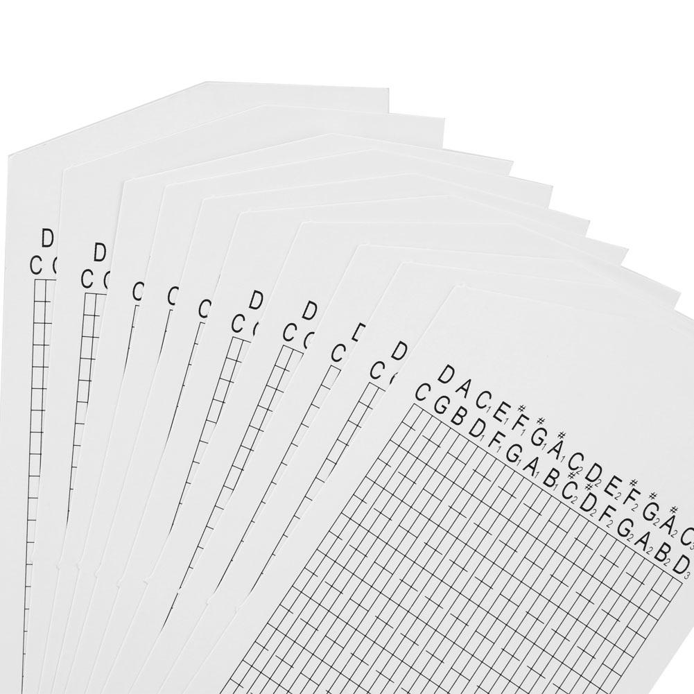 10pcs Set Blank Paper Tape Strip For 30 Note DIY Hand Crank Music Box