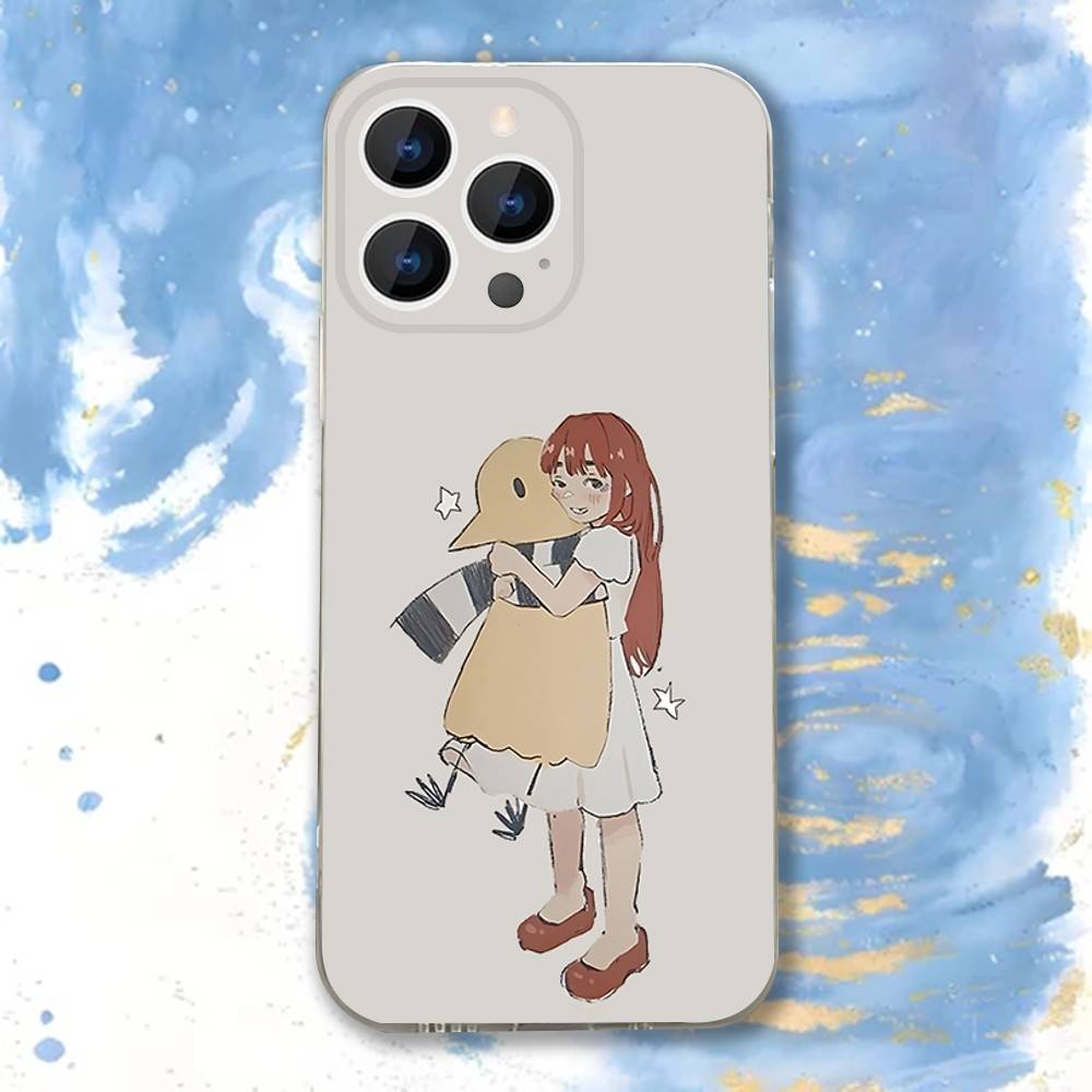 Goodnight Oyasumi Punpun Transparent soft case for iPhone 17,16,15,14,13,12,11,Pro,Max,Plus, X,XS,XR,SE4,E Mini
