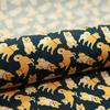 Domestic Rayon Crepe Animal Pattern Yuzen Fabric Japanese Pattern Handicraft Crepe Craft Cloth Width Approximately 71cm Inu (Shiba Navy, 1m)