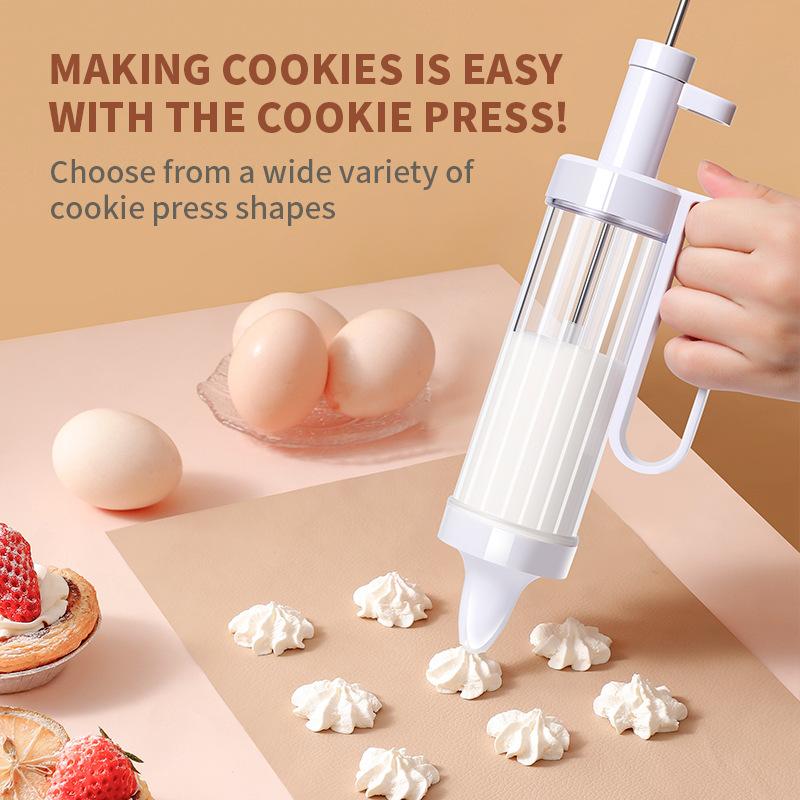 Cookie Gun Christmas Halloween Cookie Abrasives Piping Gun Full Solute Bean Baking Set Piping Nozzle Squeezing Flowers