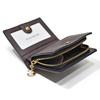 Coach Crocodile Print Leather Snap C6092 Bifold Mini Outlet Women's Wallet, Black, IMBLK, Wallet,