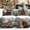 Festive Christmas Pillowcases: Highland Cow & Cozy Cottage Designs for a Magical Holiday! Sofas, Bedroom Pillow Covers