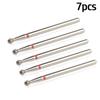 7pcs/Lot Diamond Milling Cutter for Manicure Burrs Pedicure Nail Drill Bits Accessories Nozzles for Manicure Cutters Nail Files