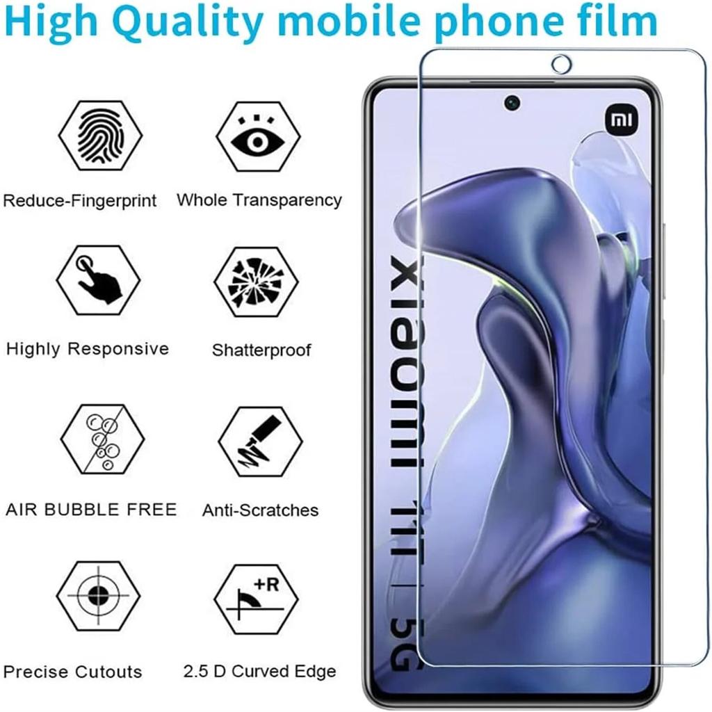 4 шт. для Xiaomi 11T Защитная пленка для экрана Xiaomi 11T Pro закаленное стекло 9H для Xiaomi 11t Pro стекло