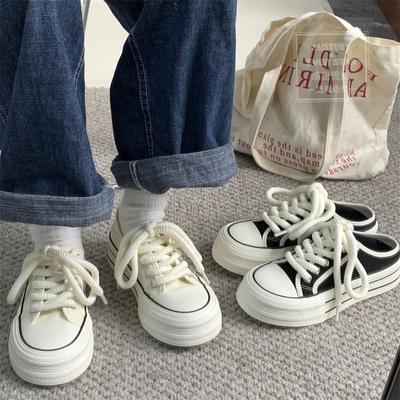 Яркие идеи, новые товары в продаже, новые летние парусиновые туфли на толстой подошве с двумя с половиной перемычками 1318