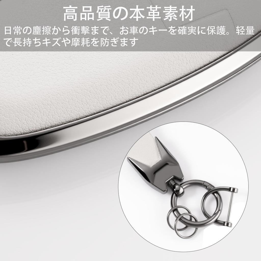 [PIMOHI] Compatible with Mazda Key Case Metal Genuine Leather CX-3