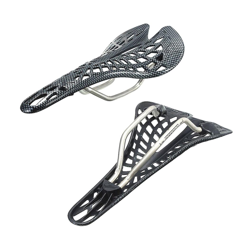 Mountain Road Bike Seat Saddle Adjustable Carbon Fiber Bike Seat Shock Absorbing Bike Saddle for Road and Mountain Bike