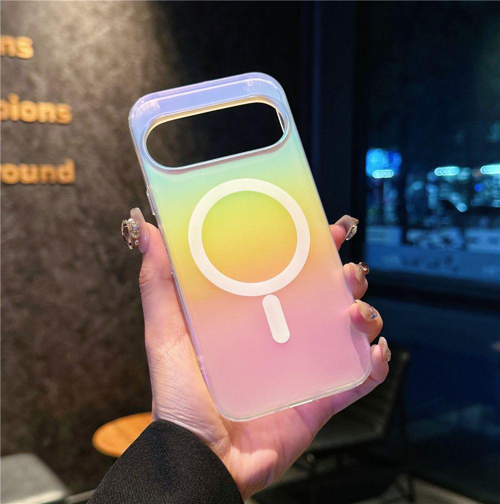Подходит для чехла для мобильного телефона Google Google 9Pro/10proXL Терминатор Pixel9A блестящий магнитный прозрачный чехол