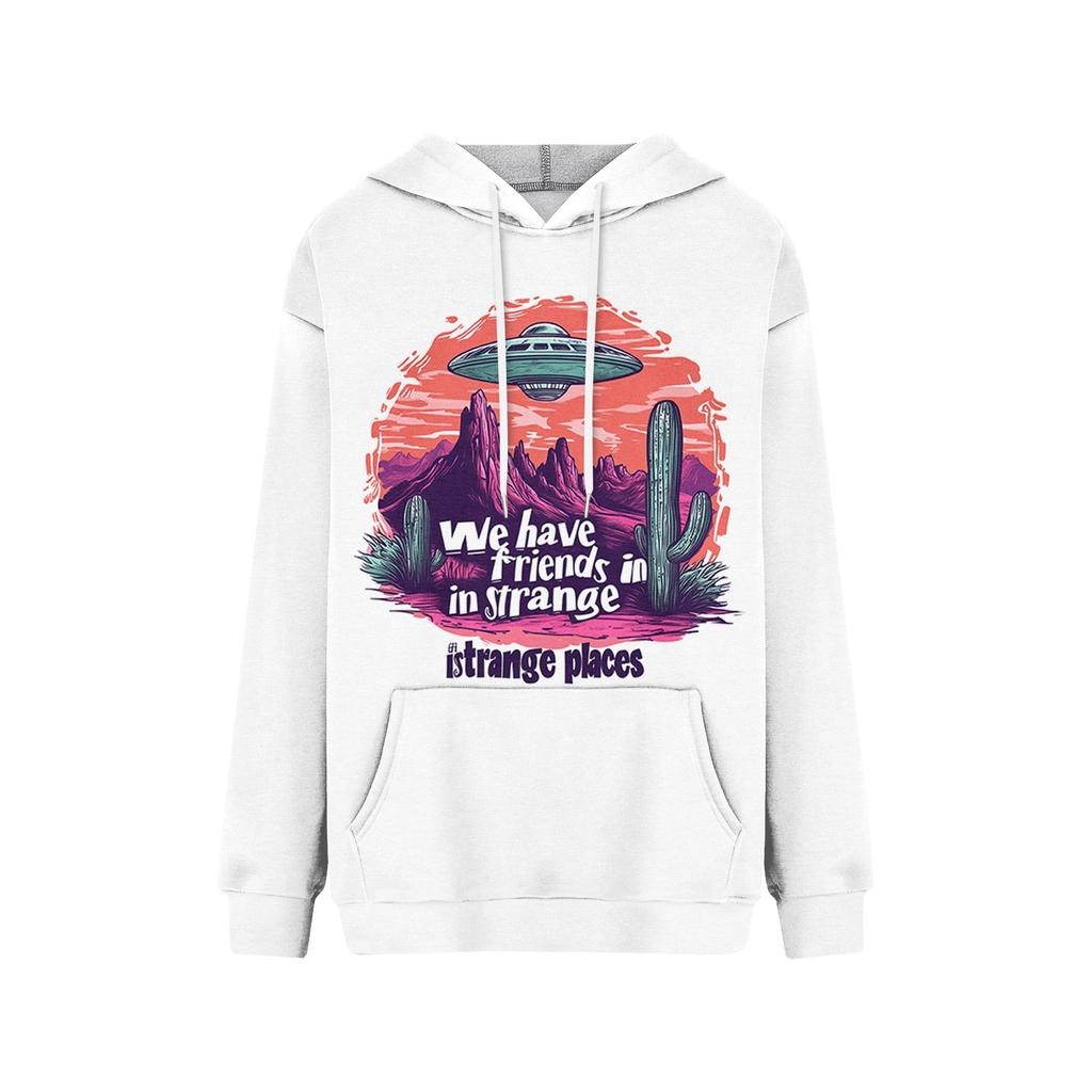 Women's Fashion Casual Long Sleeve Hooded Printed Sweatshirt