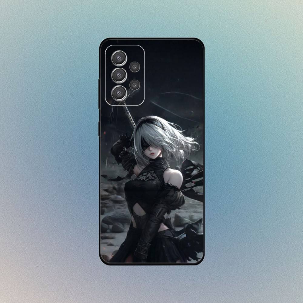Ударопрочный чехол для телефона N-NieR Automata 2B для Samsung Galaxy S25, S24, S21, S22, S23, S30, с подставкой