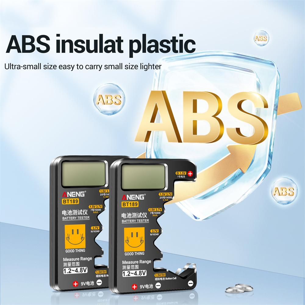 BT189 Battery Tester 9V Battery N-type Universal Digital Battery Tester Battery Level Indicator Battery Voltage Display