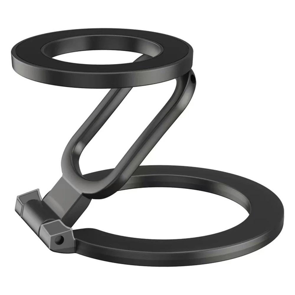 Portable Magnetic Cell Phone Stand Foldable Alloy Ring Holder Multi-Angle Adjustable Magnet Bracket For Mobile Phone Home Office