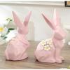 Creative Geometric Section Decoration Cute Rabbit for Home Decor (Pack of 1, PINK)