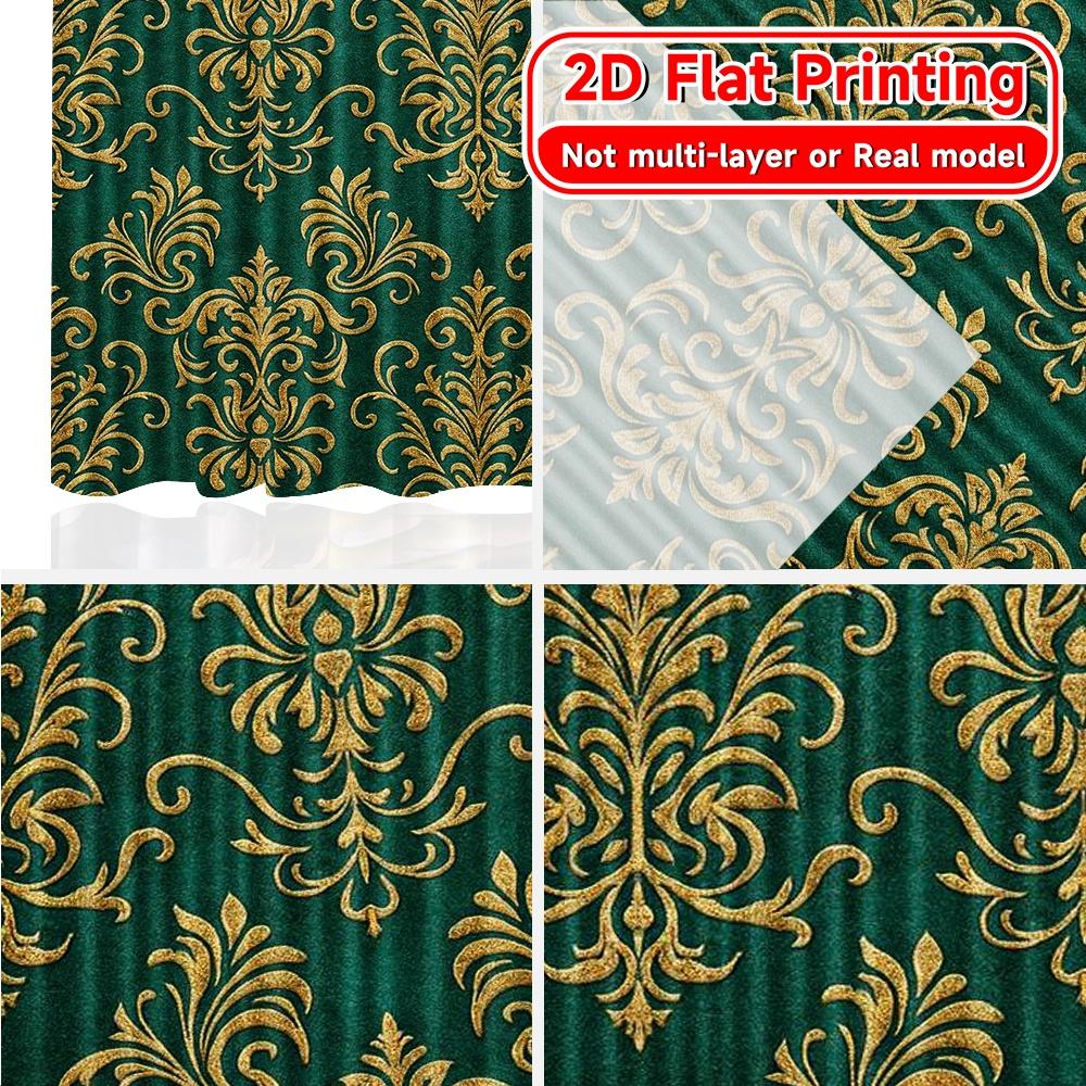 2D Flat Printing,2pcs Golden Crescent Chic Creative Curtains Versatile Durable Polyester Curtains Art Deco Festive for Bedroom,