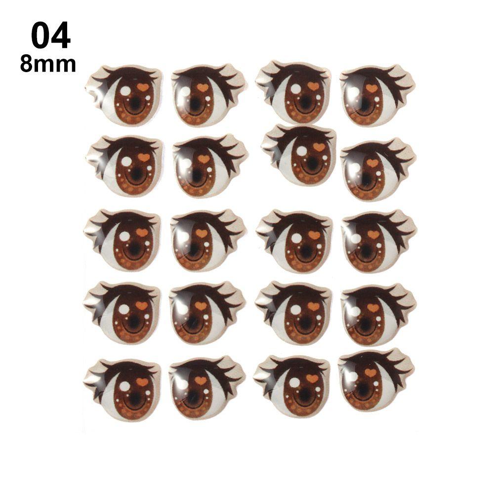 Anime Figurine Doll Cartoon Eyes Stickers Clay Decals Love Cute Sticker Face Organ Paster