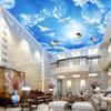 3d Ceiling Mural Blue Sky And White Cloud Ceiling Mural Living Room Bedroom Ceiling Large Wallpaper Decorative