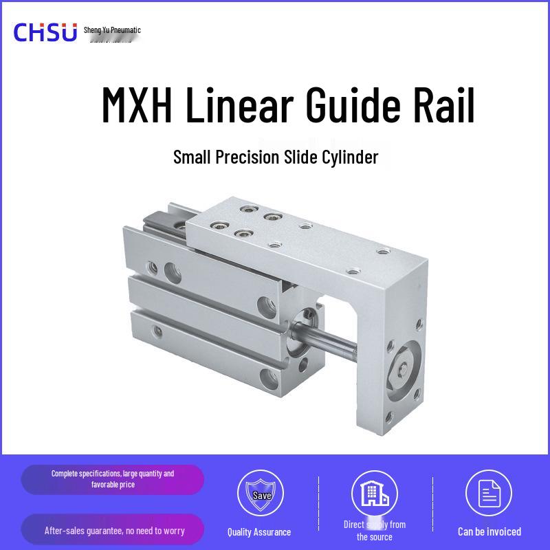 SMC Linear Slide Cylinder MXH/HLH6: Small Precision Guide Rail in 5-30mm Sizes