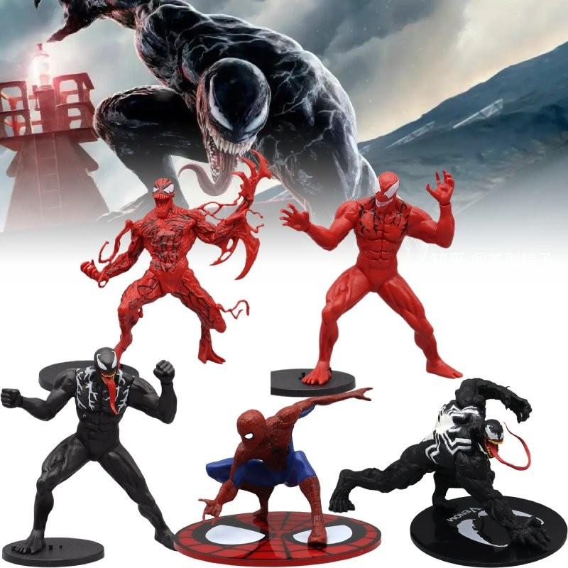 Exquisite Venom And Carnage Pvc Statues Colorful Home Accessories 16cm Collectible