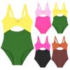 Children's Color-blocked Hollow One-piece Swimsuit