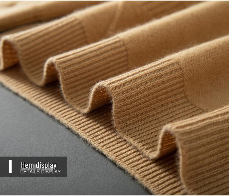 Универсальный мужской кашемировый свитер: Толстая, Теплая, Деловая и Повседневная Зимняя Одежда