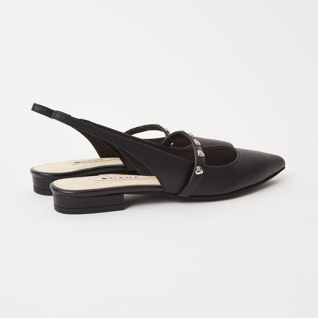 Туфли-лодочки на низком каблуке, модель 184765100009 [Диана], Япония, черные, 22,5 см,