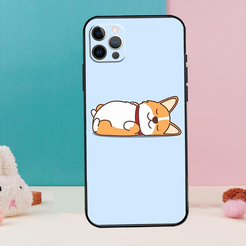 Мультяшный чехол для телефона с корги для iPhone 17 Air 16 15 14 13 12 11 Pro Max 12 13 mini 15 16 Plus 16e Чехол