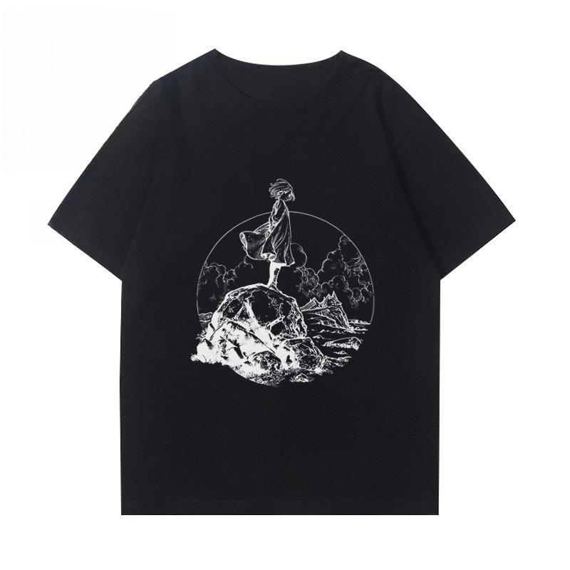 Witch Hat Atelier Coco Tshirt White Cotton Tee With Character Logo Print Oversized Casual Streetwear For Anime Fans