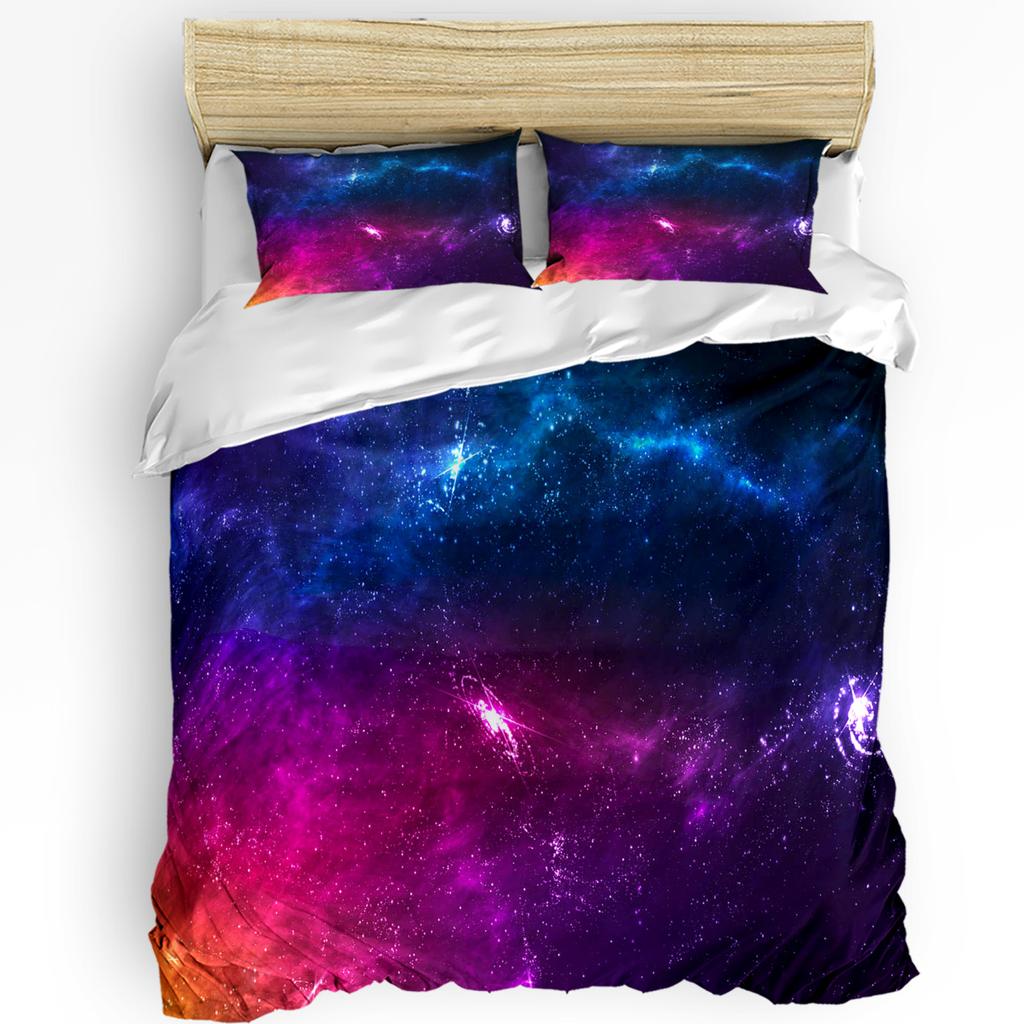 3pcs Bedding Set Universe Space Rocket Cartoon White Home Textile Duvet Cover Pillow Case Boy Kid Teen Girl Bedding Covers Set