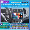 Android 14 Carplay Auto WIFI+4G автомобильное радио для Chevrolet Aveo 2 Sonic T300 2011-2015 мультимедийный GPS-плеер стерео 2din головное устройство