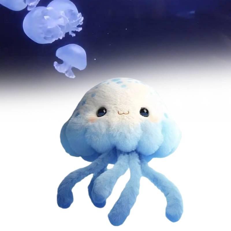 Delightful Plush Jellyfish Keychain Accessory For Childrens Backpacks With Short Plush Design