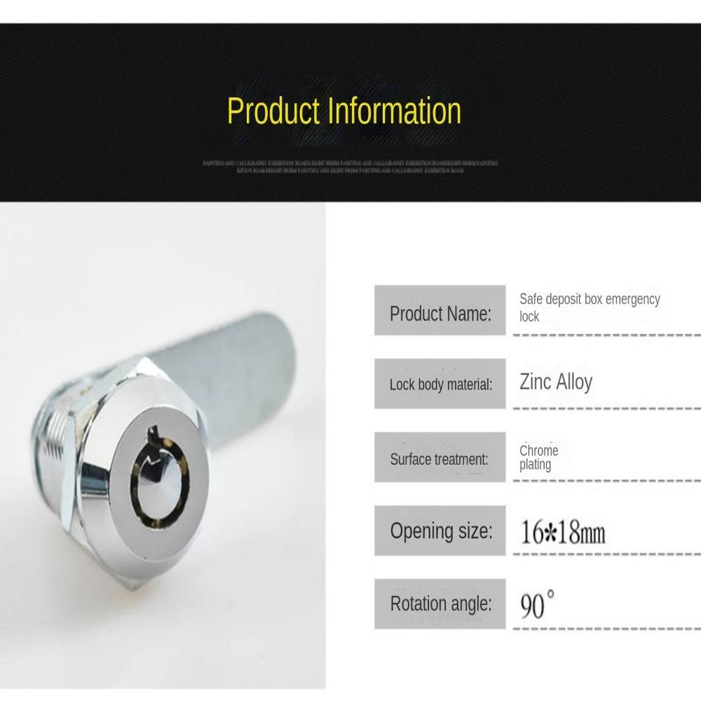 Safe Deposit Box Locks with 2 Keys File Metal Cabinet Emergency Lock New Mechanical Tongue Lock