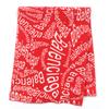 Great Scarf Large All-over Logo Shawl Red Ivory Virgin Wool Women S 583121 Used