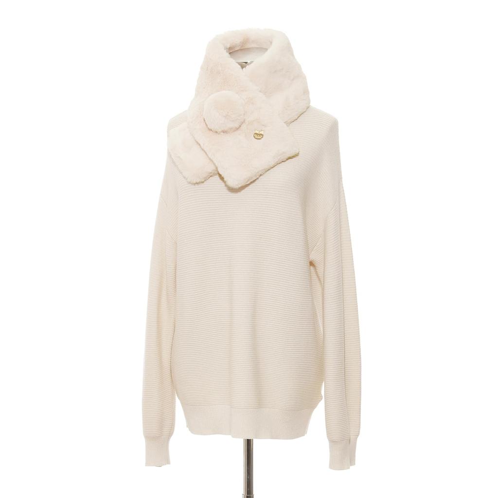 АКСЕССУАРЫ Шубка из искусственного меха с помпоном 50076 Off White [Paul&Joe] [Moonbat]