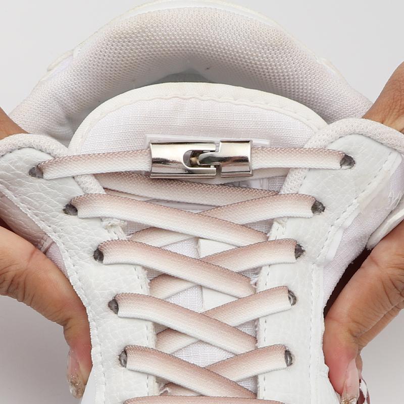 New Gradient Elastic Laces Sneakers Cross Locks Shoelaces Without Ties Kids Adult Sports No Tie Shoe Laces Rubber Bands Shoelace