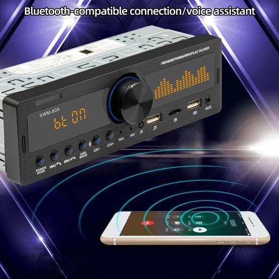 SWM-80B Практичный автомобильный стереоплеер Bluetooth-совместимый 4.0 Многофункциональный аудиозапись