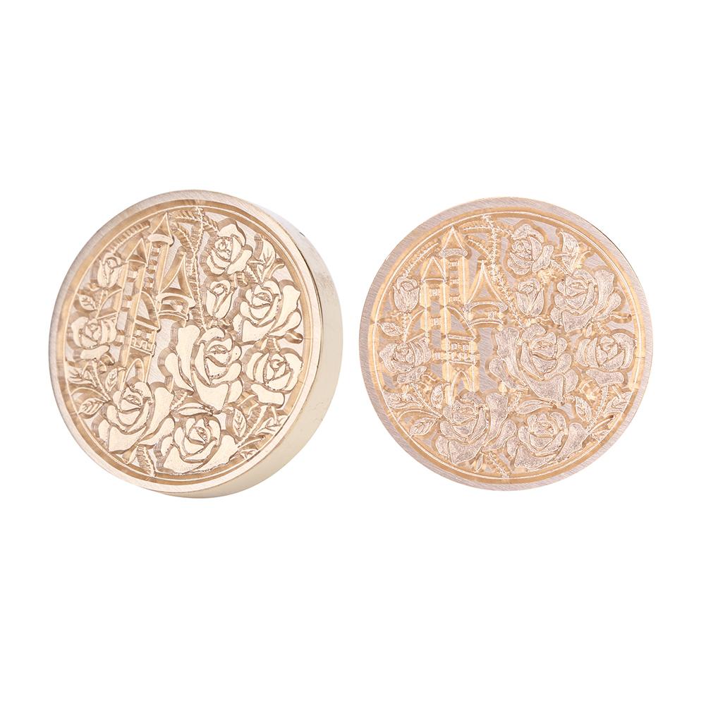 Ретро-антикварная круглая рамочка для уплотнения воска, огненная краска для свадебных приглашений, подарочной упаковки, скрапбукинга, открытки своими руками